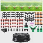 Kit de irrigação por gotejamento para jardim, sistema de irrigação automático